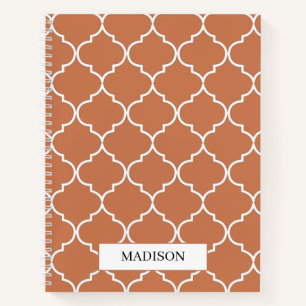 Carnet Motif marocain méditerranéen en terre cuite