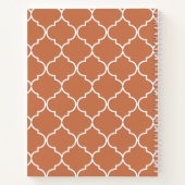 Carnet Motif marocain méditerranéen en terre cuite (Dos)