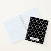 Carnet Motif marocain méditerranéen noir et blanc (Intérieur)