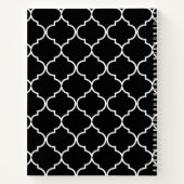 Carnet Motif marocain méditerranéen noir et blanc (Dos)