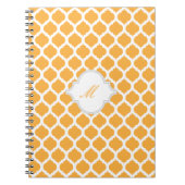 Carnet Motif marocain orange avec ordinateur portable Mon (Devant)