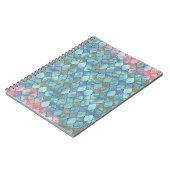 Carnet Motif marocain rose et bleu (Côté gauche)