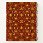 Carnet Motif Masala Brun Jaune Épicé (Dos)