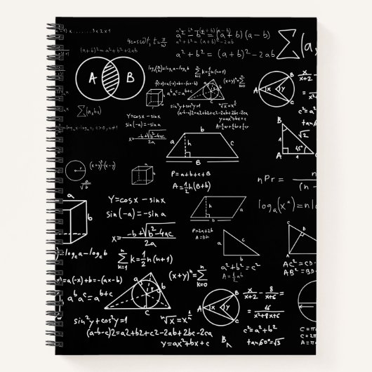 Carnet motif mathématique dessin de l'école de sciences g (Devant)