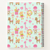 Carnet Motif mignon avec des animaux et des jouets heureu (Dos)