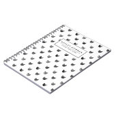 Carnet Motif mignon chic noir et blanc de chat (Côté gauche)