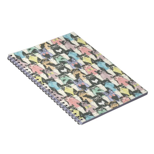 Carnet Motif mignon de chats de hippie (Côté Droit)