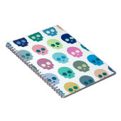 Carnet Motif mignon de crâne coloré (Côté Droit)