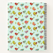 Carnet Motif mignon d'oiseaux Whimsical à main (Dos)