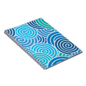 Carnet Motif moderne à spirale bleue (Côté Droit)