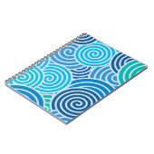 Carnet Motif moderne à spirale bleue (Côté gauche)