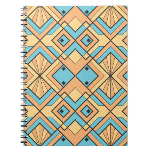 Carnet motif moderne aux carreaux géométriques. Art déco