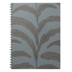 Carnet Motif Moderne de Feuille de Palmier Tropical Charb