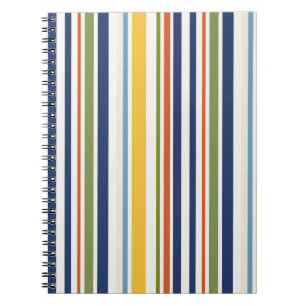 Carnet Motif moderne de rayures verticales colorées