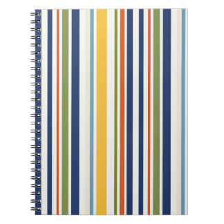 Carnet Motif moderne de rayures verticales colorées