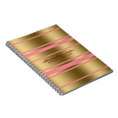 Carnet Motif Moderne D'Orfèvrerie Et De Grilles Roses (Côté Droit)