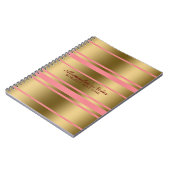 Carnet Motif Moderne D'Orfèvrerie Et De Grilles Roses (Côté gauche)