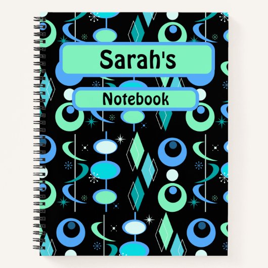 Carnet Motif moderne du milieu du siècle (Devant)