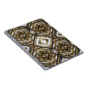 Carnet Motif moderne en argent, or et noir, monogramme (Côté Droit)