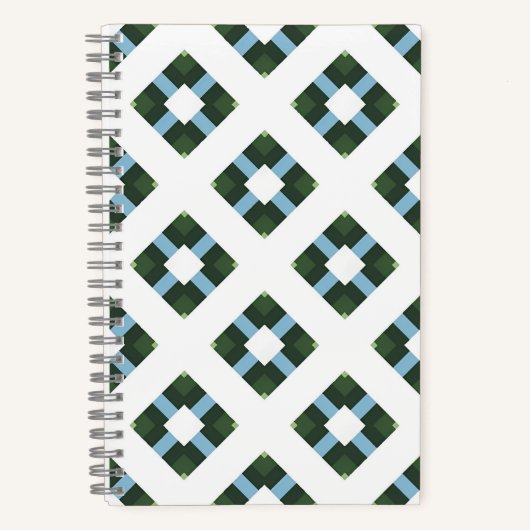 Carnet Motif moderne géométrique dans les couleurs inspir (Recto)