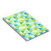 Carnet Motif moderne géométrique de triangles vertes et (Côté Droit)