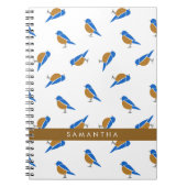 Carnet Motif moderne minimaliste de Merlebleu oriental (Devant)