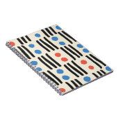 Carnet Motif moderne sans couture avec rayures et points  (Côté Droit)