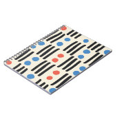 Carnet Motif moderne sans couture avec rayures et points  (Côté gauche)