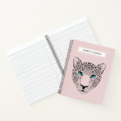 Carnet Motif moderne simple face léopard Retour | Vider (Intérieur)