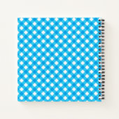 Carnet Motif Monogram Bright Blue En vichy (Dos)