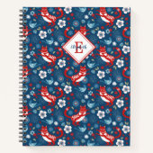 Carnet Motif Monogram Cute Kitty Cat (Devant)