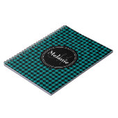 Carnet Motif monogramme noir bleu foncé (Côté gauche)
