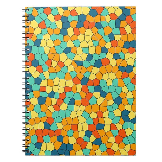 Carnet Motif mosaïque vibrant (Devant)