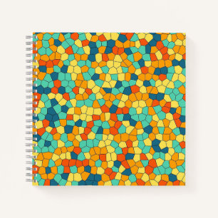 Carnet Motif mosaïque vibrant