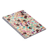 Carnet Motif motif de caniche sans couture. Poignée b (Côté Droit)