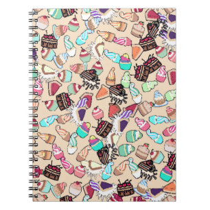 Carnet Motif motif de caniche sans couture. Poignée b