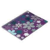 Carnet Motif mou à fleurs violettes (Côté gauche)