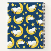 Carnet Motif mouton, Mouton couché, Lune, Étoiles (Dos)