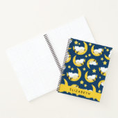 Carnet Motif mouton, Mouton dormant, Lune, Votre Nom (Intérieur)
