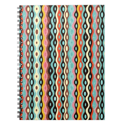 Carnet motif multicolore Abstrait (Devant)