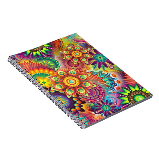 Carnet Motif multicolore Art Déco (Côté Droit)