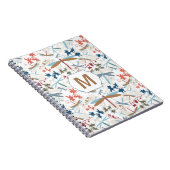 Carnet Motif multicolore Dragonfly avec Monogramme (Côté Droit)