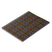 Carnet Motif multicolore techno extraterrestre géométriqu (Côté gauche)
