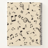 Carnet Motif musical (Dos)