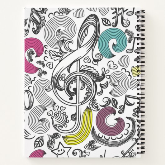 Carnet Motif musical (Dos)