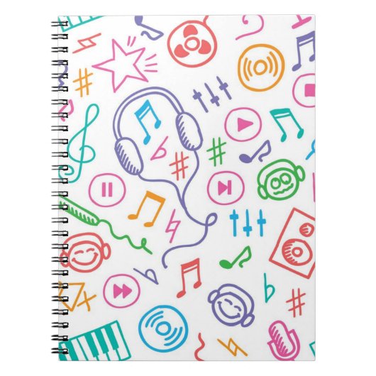 Carnet Motif musical (Devant)