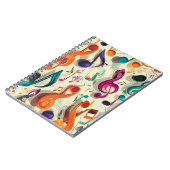 Carnet Motif musical coloré (Côté gauche)