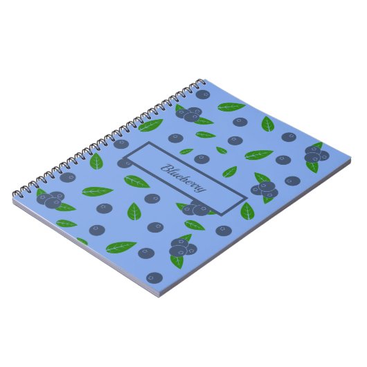 Carnet motif Myrtilles (Côté gauche)