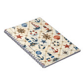Carnet Motif nautique côtier sans couture (Côté Droit)