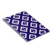 Carnet Motif nautique d'Ancres blanches de bleu marine (Côté Droit)